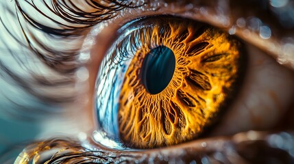 A Detailed Close Up Of A Human Eye Iris