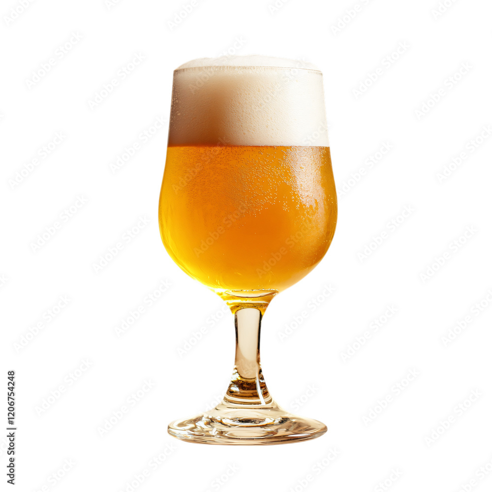 Poster draft beer isolated on transparent background