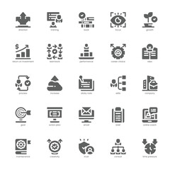 Career Coaching Icon pack for your website, mobile, presentation, and logo design. Career Coaching Icon solid design. Vector graphics illustration and editable stroke.