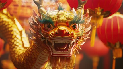 Dragon Statue Close Up