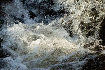 Agitated water captured with stop action in Monson, Massachusetts.