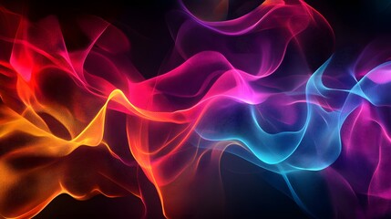 Fototapeta premium Abstract Colorful Waves Flowing Dynamically