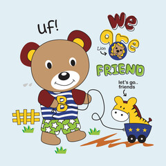 we are friend,design cartoon vector illustration