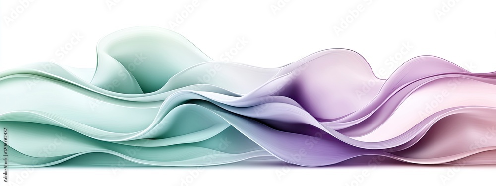 Aufkleber abstract flowing shapes in soft pastel colors create a serene and calming atmosphere, perfect for mo