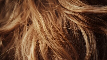 Naklejka premium Golden Brown Hair Texture Close Up