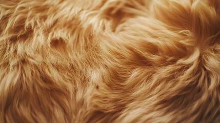 Fototapeta premium Golden Brown Fur Texture Close Up