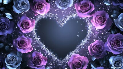 Valentine Day frame background. Valentine Day concept with copy space for text. Valentine Day background