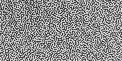 Diffusion reaction seamless vector pattern. Natural seamless line pattern. Linear design with biological shapes. Reaction-diffusion or truing pattern formation. abstract truing organic wallpaper.