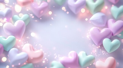 Valentine Day frame background. Valentine Day concept with copy space for text. Valentine Day background