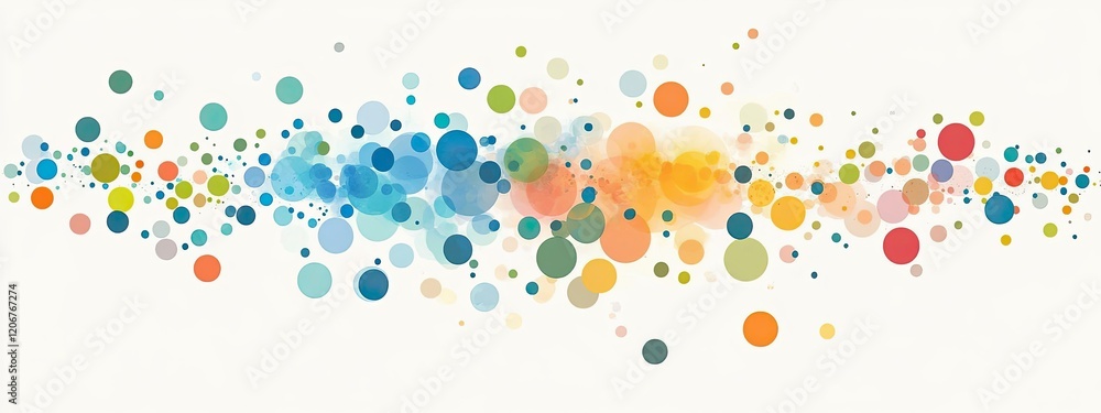Poster colorful abstract watercolor dots creating a vibrant and harmonious background pattern for creative 