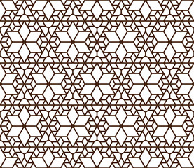 Fototapeta premium JPG Background illustration. Seamless girih pattern. Traditional Islamic Design. Braided seamless islamic pattern. Mosque decoration element. Seamless geometric pattern. Morocco seamless pattern.