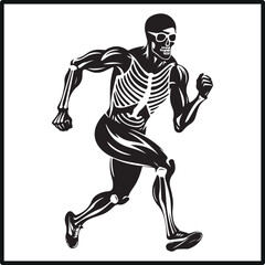 Fototapeta premium Skeleton athletes