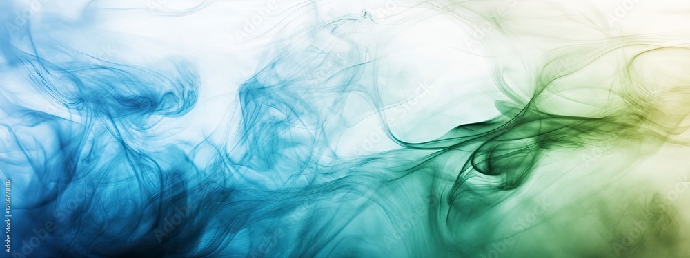 Poster abstract swirls of blue and green hues blending seamlessly to create a mesmerizing fluid motion in a