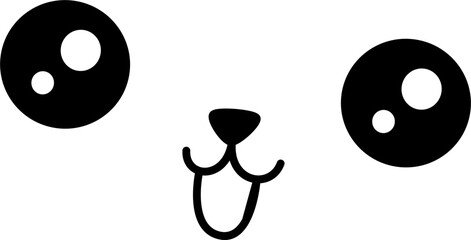 Cartoon eyes and mouth 