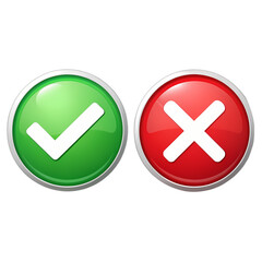 Checkmark & Cross Mark Icons: Simple, Clean, and Versatile Design Elements for UI/UX no yes flat tick