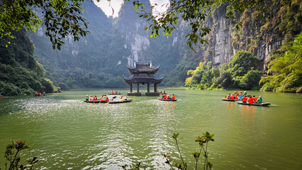 River boats in ninh binh