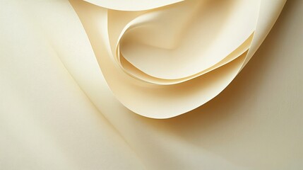 Cream Textured Fabric with Smooth Finish on Pale Tan Background