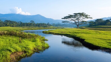Serene River Landscape
