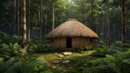 hut in the forest