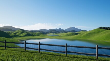 Serene Lake and Mountain Landscape