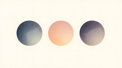Three Circular Abstract Designs Featuring Gradient Colors