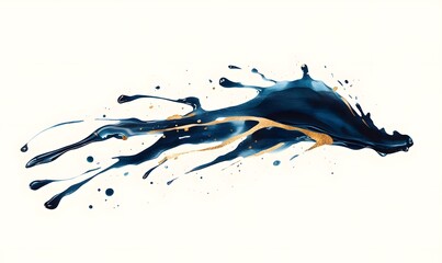 A playful whimsical watercolor illustration of a sophisticated abstract splash, Generative AI