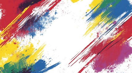 Obraz premium Abstract Colorful Paint Strokes Background Design
