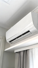 Wall-mounted air conditioner in modern interior
