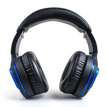 recommend clip art: Isolated gaming headphones on a white backdrop. Generative Ai