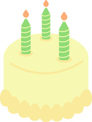 Obraz premium happy birthday celebration cake with confetti