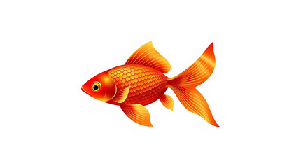 Fototapeta premium Goldfish with Red Body and Shimmering Golden Scales