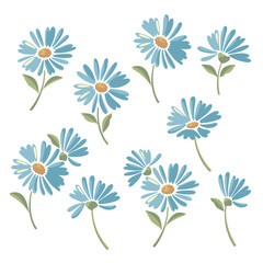 Floral material collection ideal for textile design,