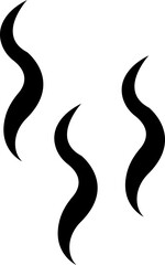Symbol of aromas vector icon, Smell aroma sign. Hot vapor. Doodle Wavy Smoke lines symbol sketch style hand drawn, isolated on transparent background, used for hot tea, coffee, mobile apps, ui design