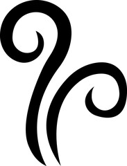 Symbol of aromas vector icon, Smell aroma sign. Hot vapor. Doodle Wavy Smoke lines symbol sketch style hand drawn, isolated on transparent background, used for hot tea, coffee, mobile apps, ui design