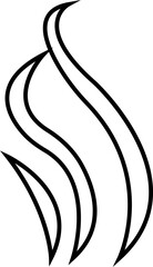 Symbol of aromas vector icon, Smell aroma sign. Hot vapor. Doodle Wavy Smoke lines symbol sketch style hand drawn, isolated on transparent background, used for hot tea, coffee, mobile apps, ui design