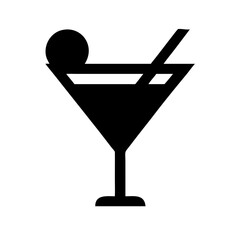 martini glass icon design