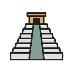 mayan pyramid icon design