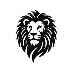 Obraz premium lion head silhouette vector art design 