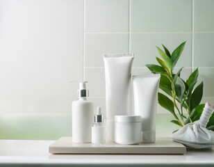 Fototapeta premium Creating a clean and modern aesthetic for this skincare packaging