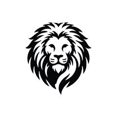 lion head silhouette vector art design
