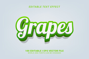 Grapes Editable Text Effect Design