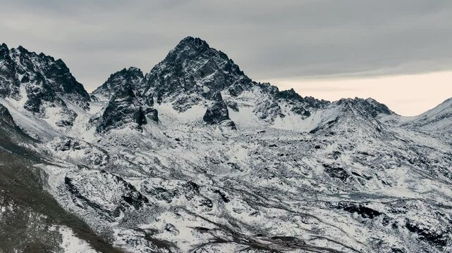snow covered mountains