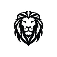 lion head silhouette vector art design
