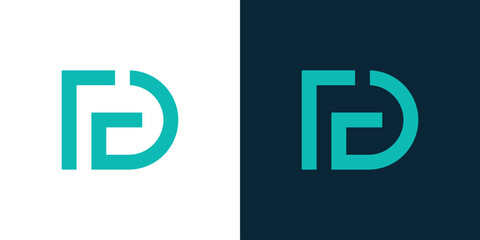 Initial logo combination of F and D letters, consulting business logo, creative, vector logo, illustration, symbol.