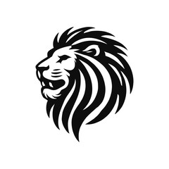 lion head silhouette vector art design
