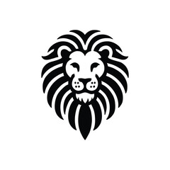 Obraz premium lion head silhouette vector art design 