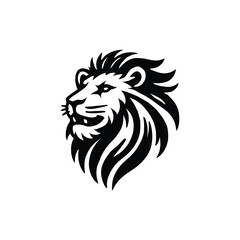 lion head silhouette vector art design
