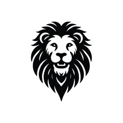 lion head silhouette vector art design
