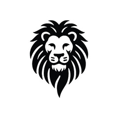 Obraz premium lion head silhouette vector art design 