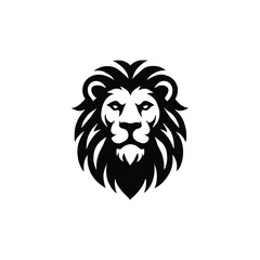 lion head silhouette vector art design
